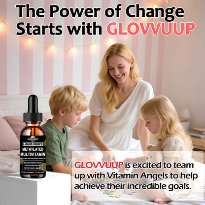 Botella con multivitaminas avanzadas GLOVVUUP gotas diarias