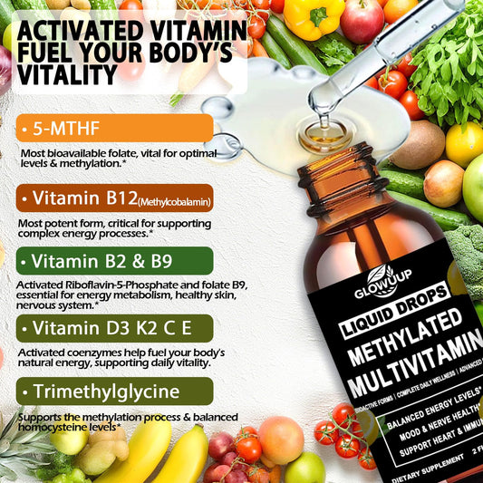 Frasco multivitamínico metilado líquido GLOVVUUP