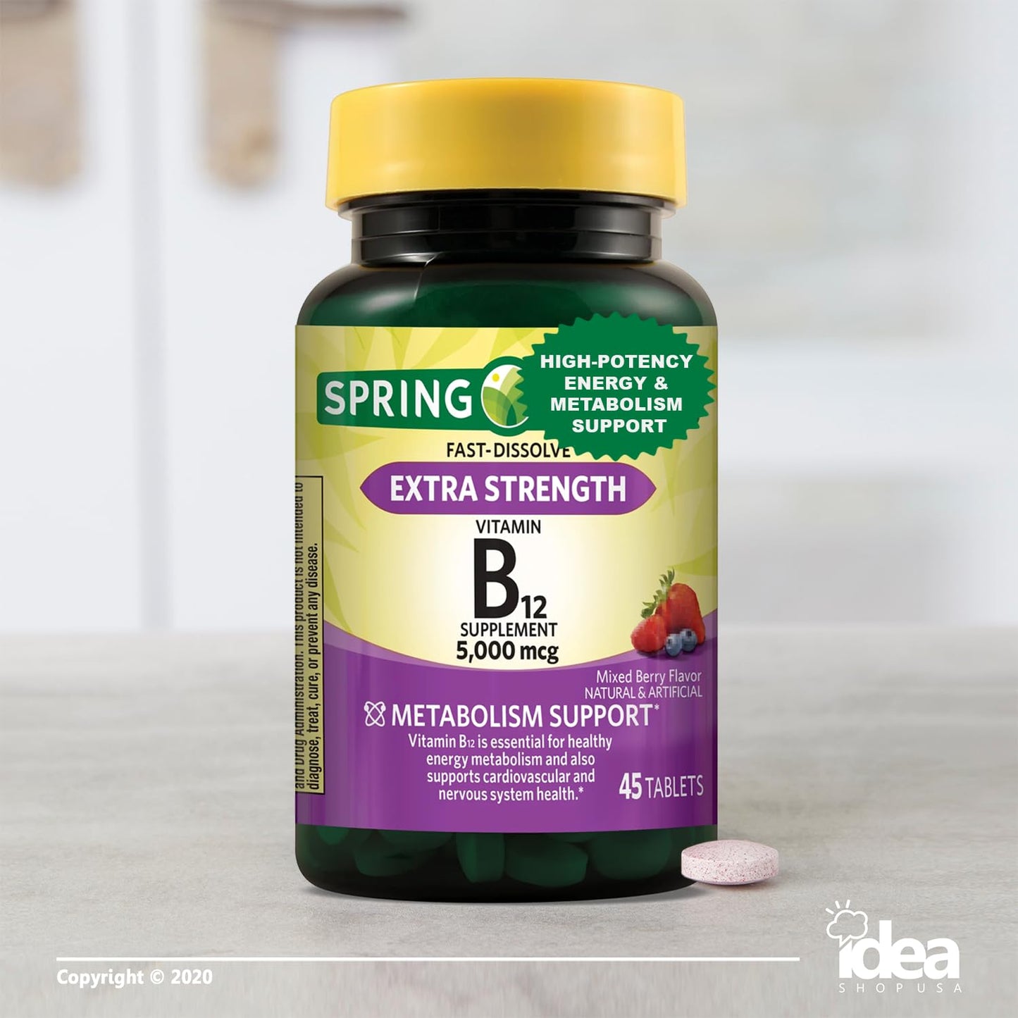 Gluten-free vitamina B12 en forma de tabletas