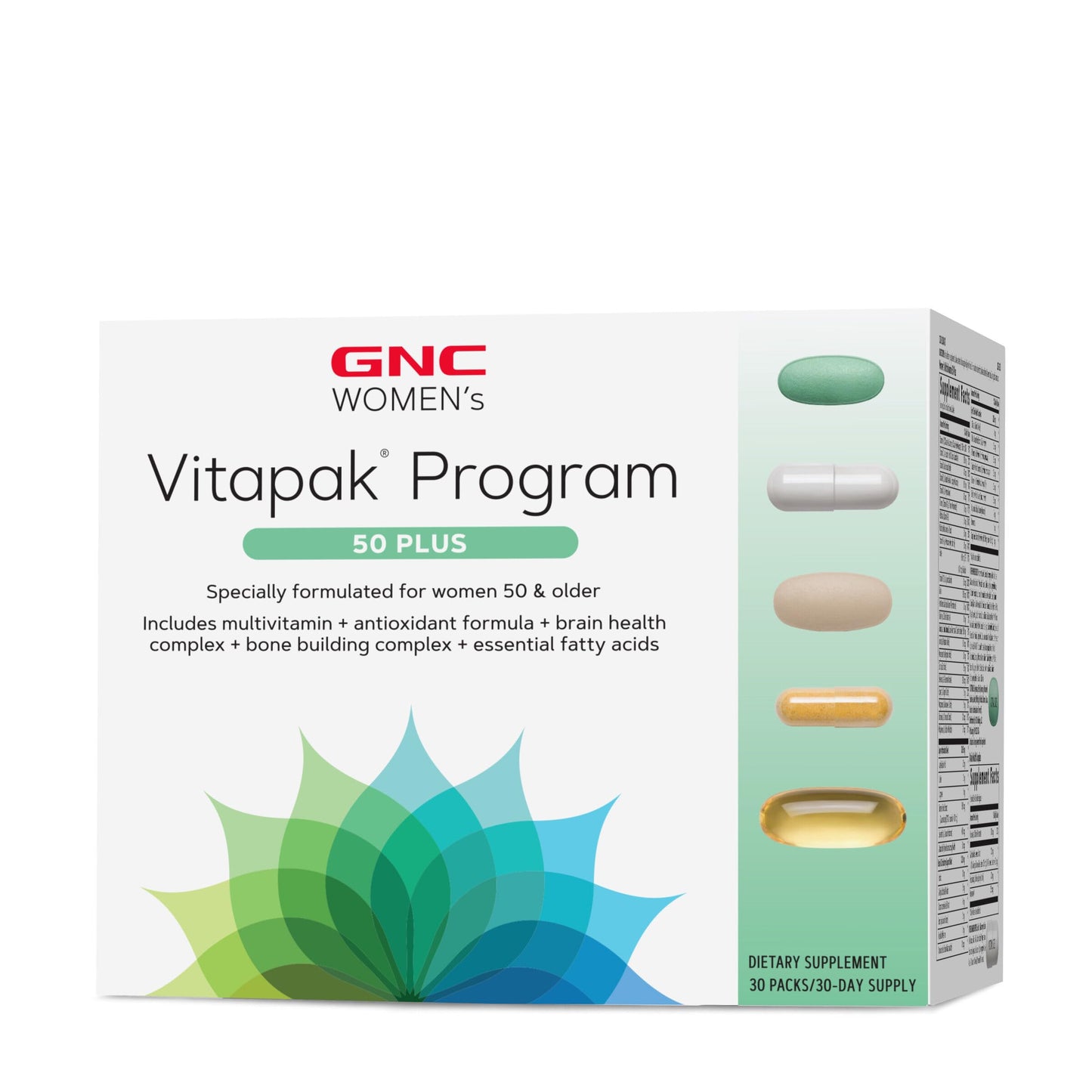 Caja de GNC Women's Ultra Mega 50 Plus de 30 unidades.