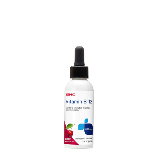 GNC vitamina B-12 1000 mcg suplemento líquido sabor cereza