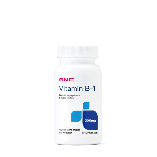 GNC Vitamina B1 300 mg botella de 100 tabletas vegetarianas