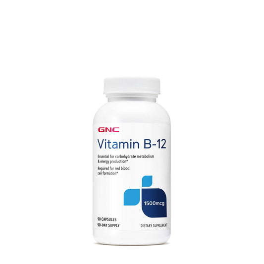 Envase GNC vitamina b12 1500mcg 90 cápsulas