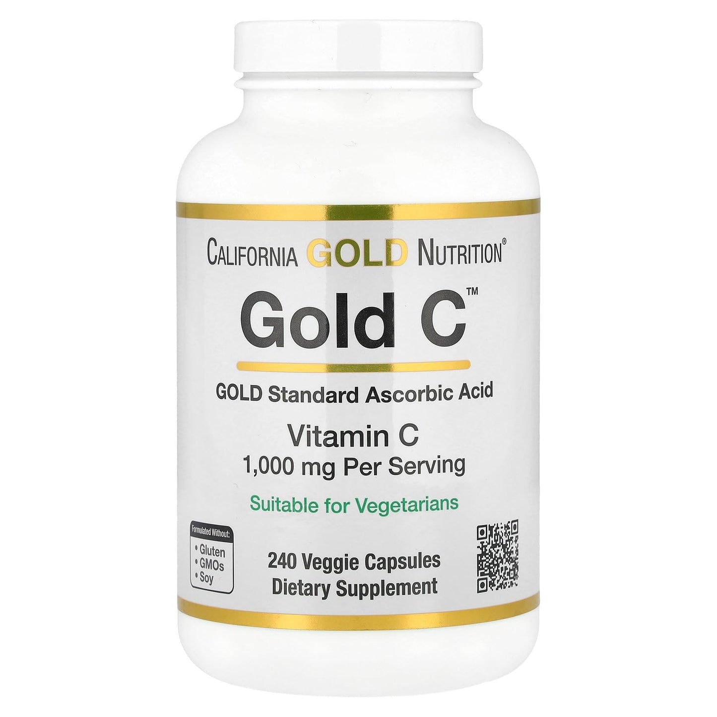 Gold C California Gold Nutrition vitamina c 240 cápsulas vegetales