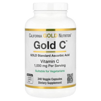 Gold C California Gold Nutrition vitamina c 240 cápsulas vegetales