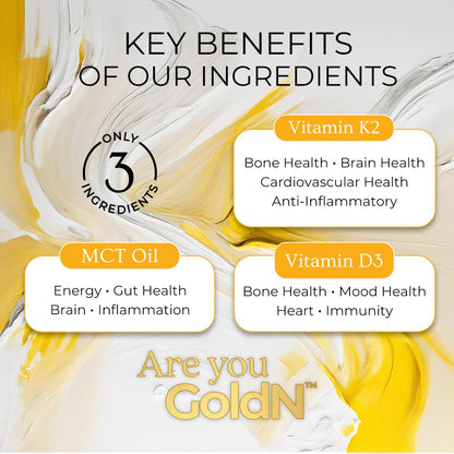 GoldN suplemento natural vitamina d3 y k2 sin aditivos