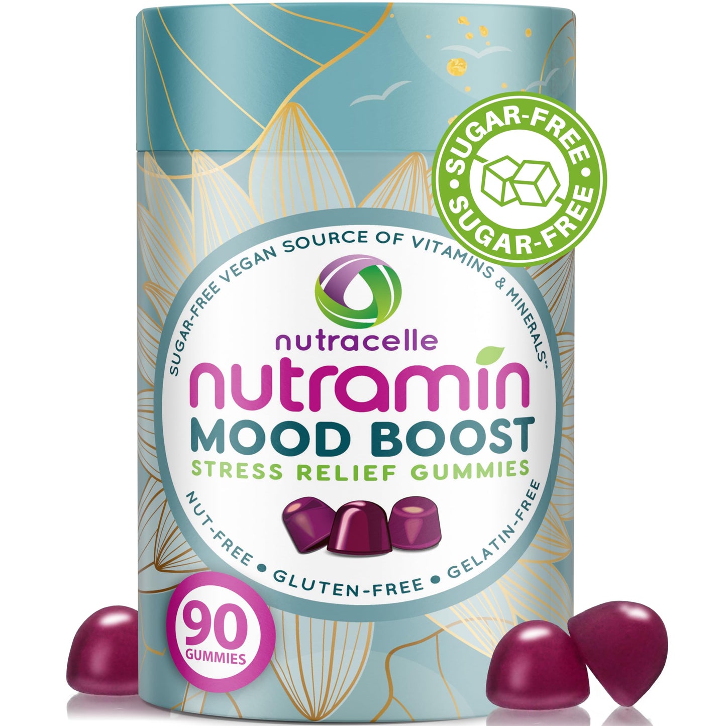 Gomas antiestrés Nutramin veganas y sin azúcar.