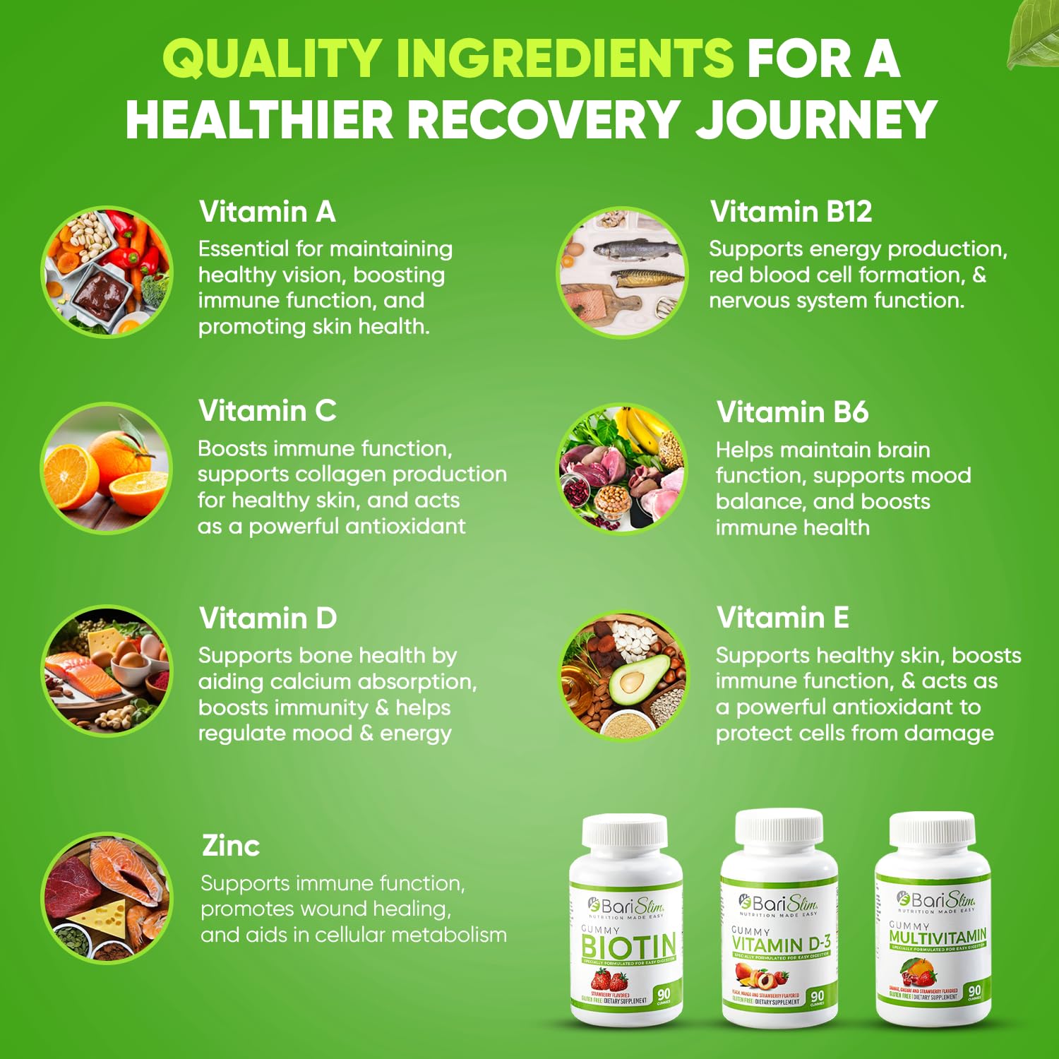 Gomas multivitaminas con vitamina D3 BariSlim