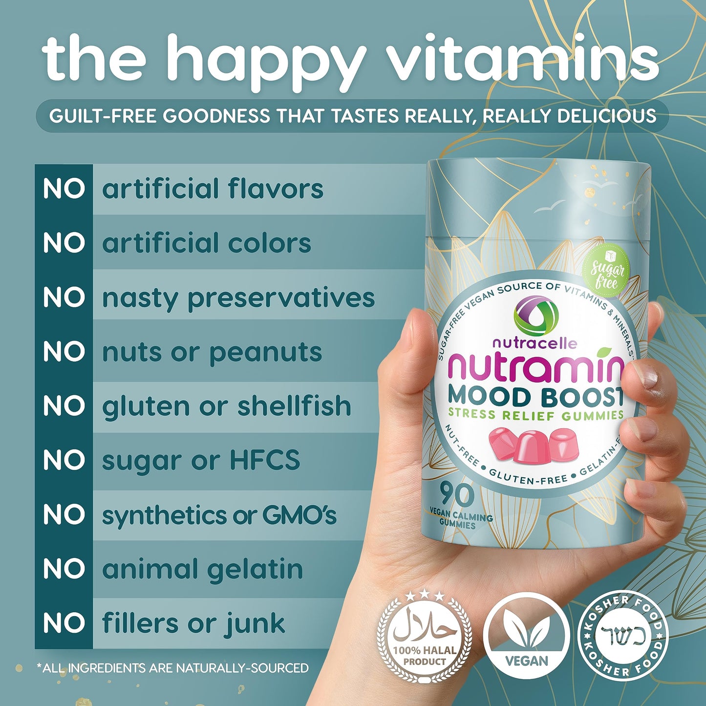 Gomas multivitamínicas vegetarianas.