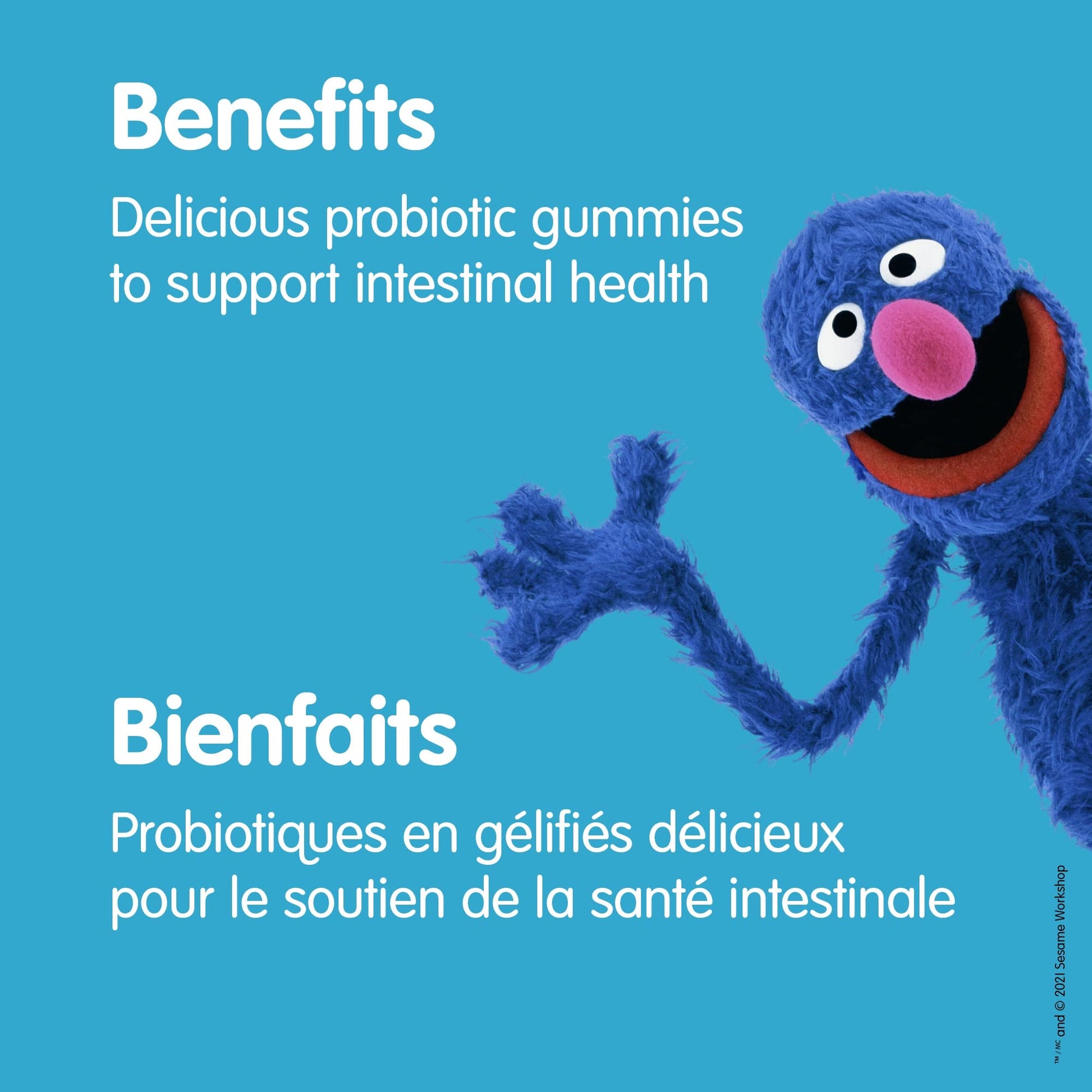 Gomas probióticas Webber Naturals Sesame Street apoyo digestivo niños