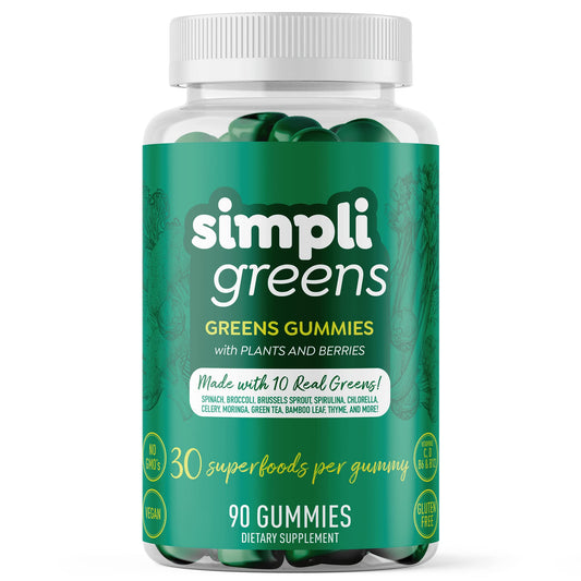 Gomas de verduras SimpliGreens en frasco transparente