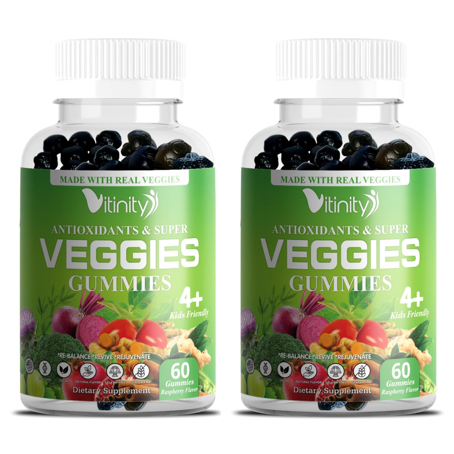 Gomas de verduras VITINITY 30 verduras ingredientes esenciales