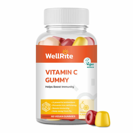 Gomas de vitamina C para inmunidad, sabor naranja