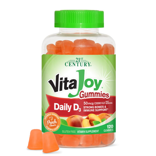 Gomas vitamina D3 21st Century sabor durazno