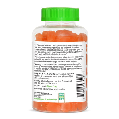 Gomas de vitamina D3 21st Century para soporte inmunológico