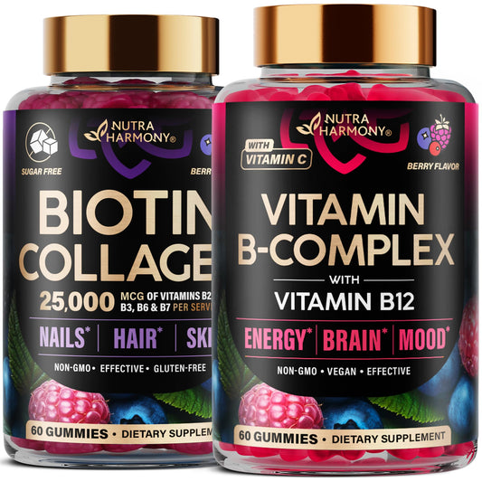 Gominolas de Biotina Colágeno y Vitamina B NUTRAHARMONY