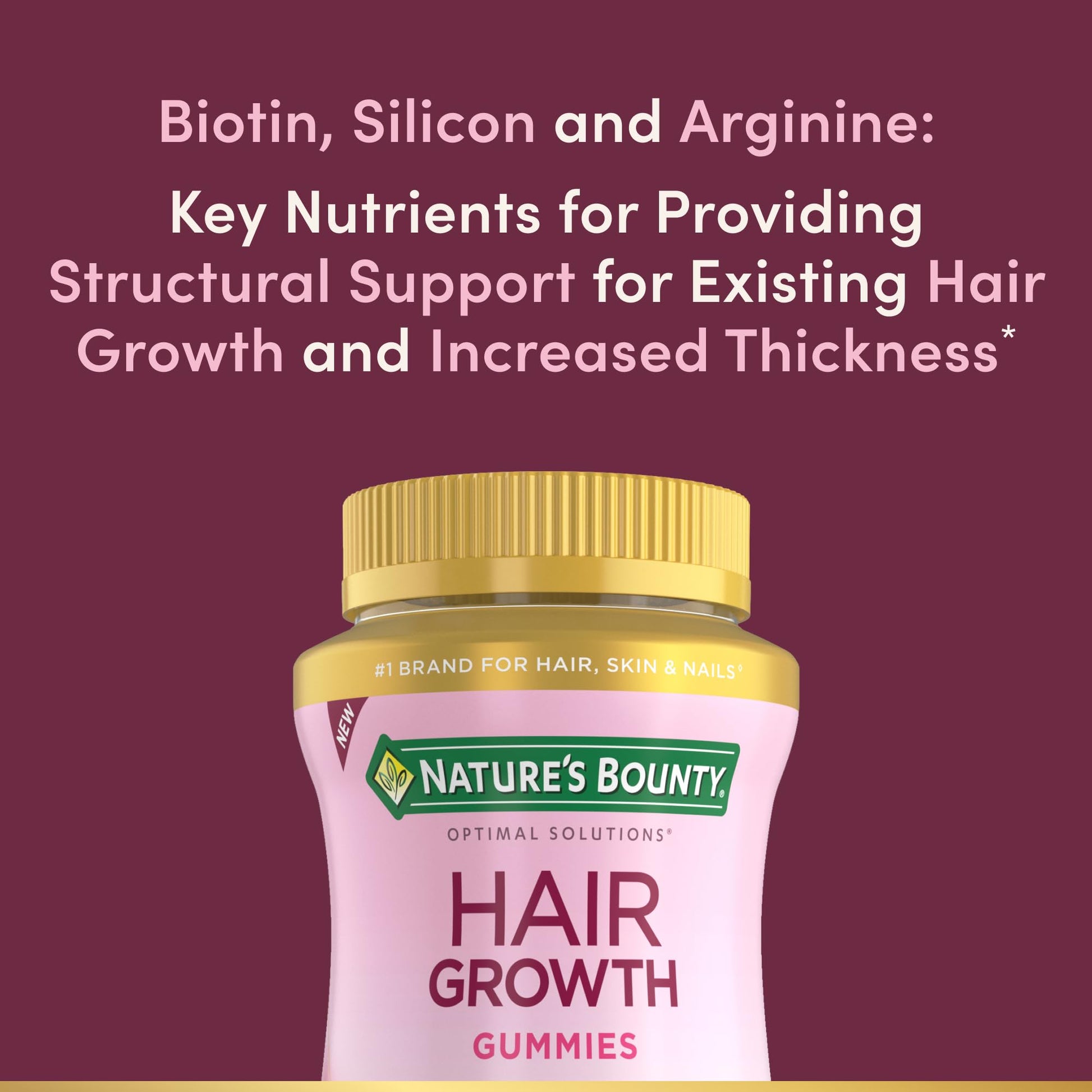 Gominolas para cabello Nature's Bounty envase frontal