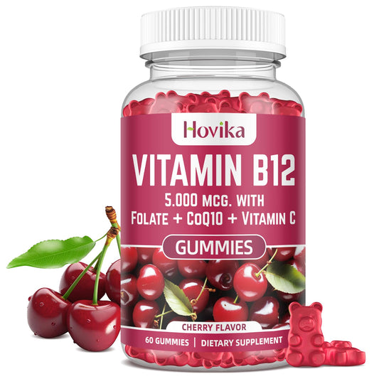 Gominolas complejo vitamina B12 5000 mcg sabor cereza Hovika