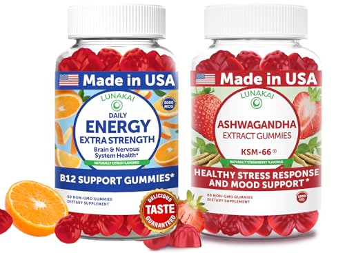 Gominolas de energía B12 y ashwagandha Lunakai USA