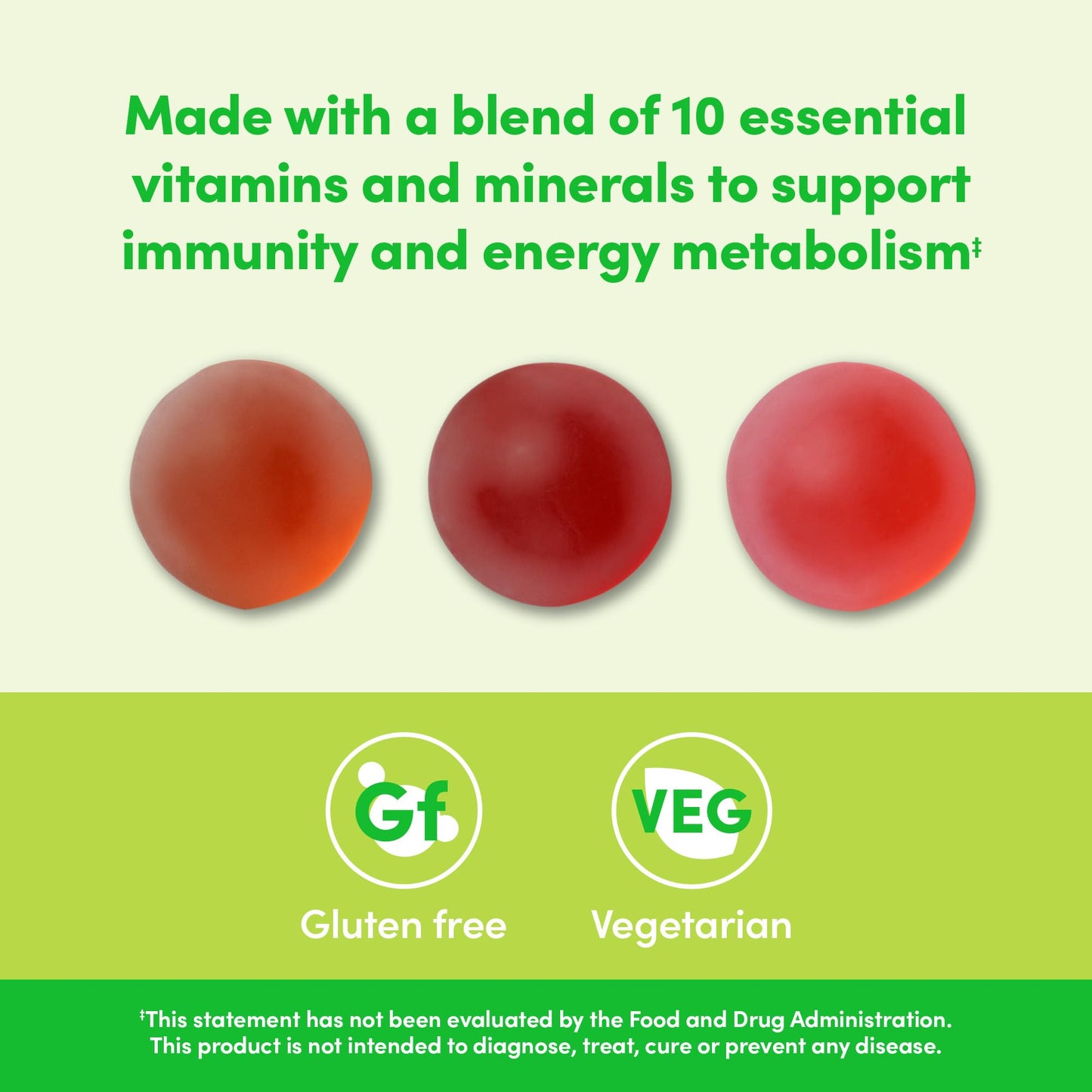Gominolas con ingredientes orgánicos certificados USDA