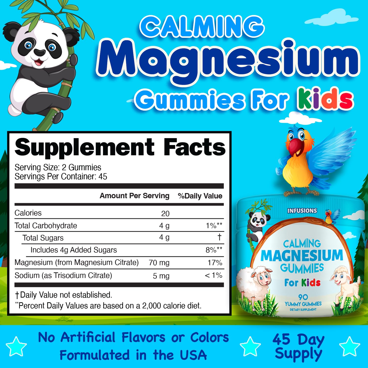 Gominolas magnesio Infusions Calm sabor natural para niños