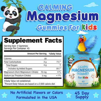 Gominolas magnesio Infusions Calm sabor natural para niños