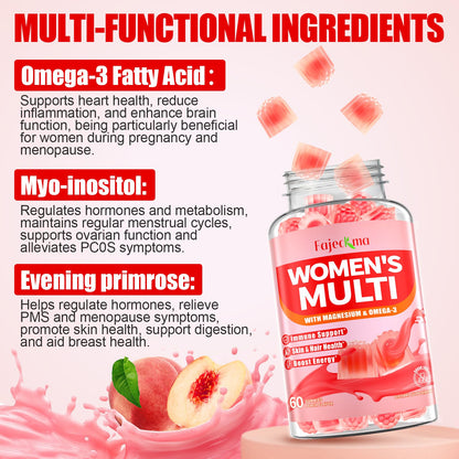 Gominolas multivitamínicas con biotina y minerales para mujeres