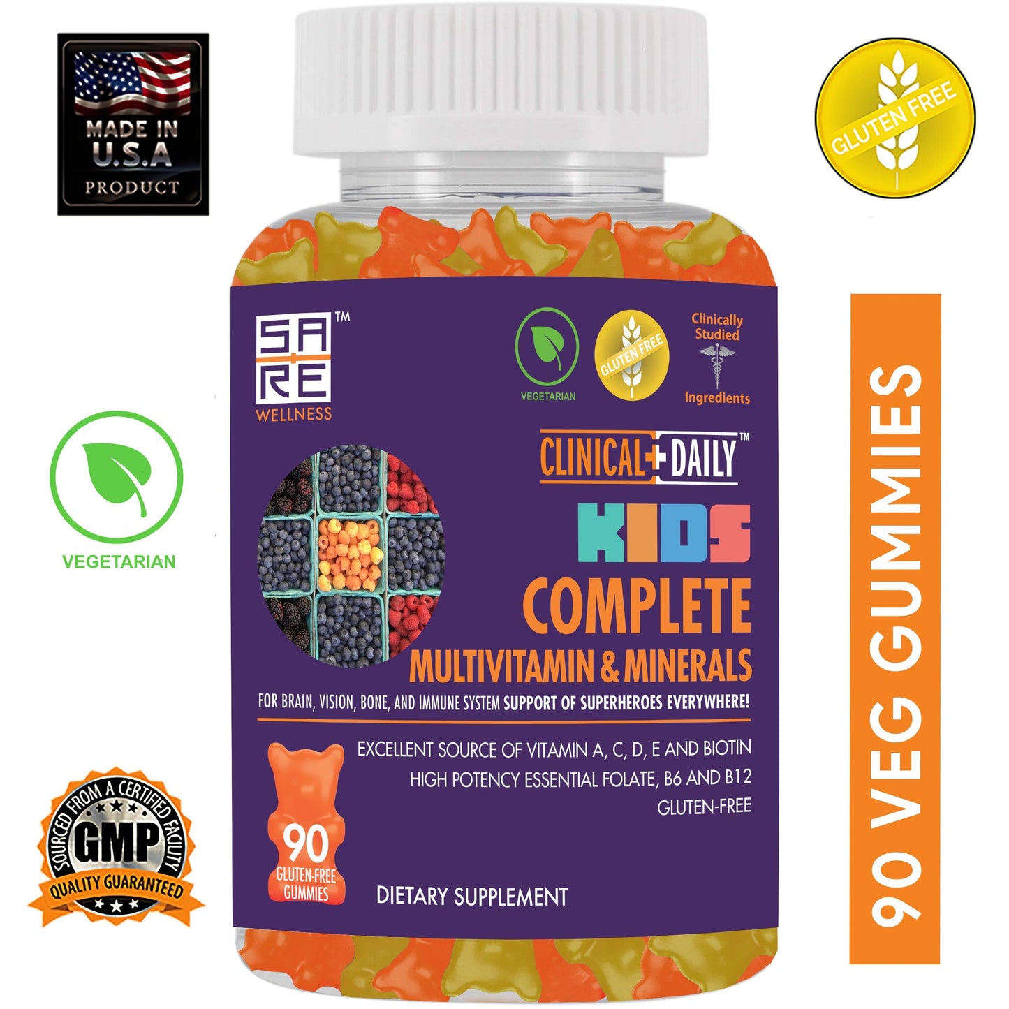 Gominolas multivitaminas sin gluten para niños salud integral