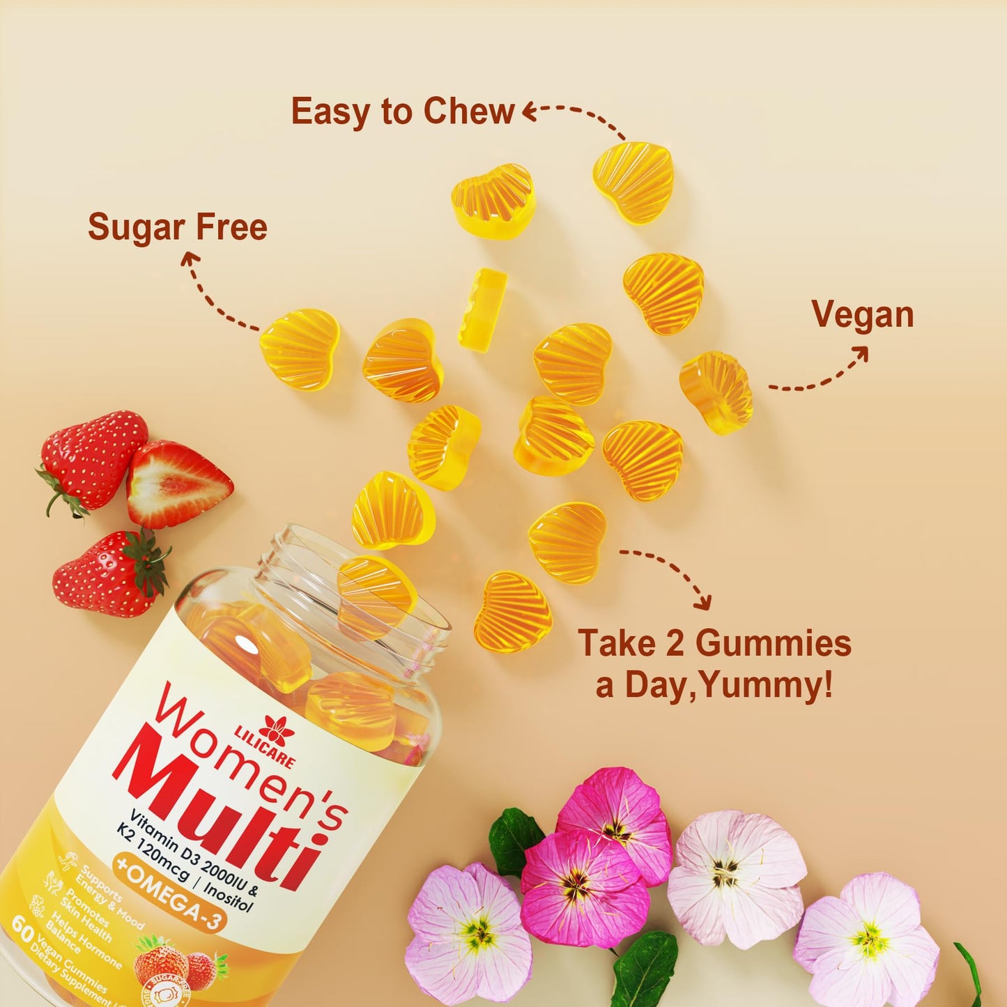 gominolas multivitamínicas fácil de masticar
