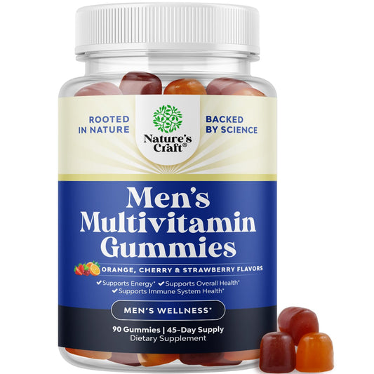 Bote de gominolas multivitamínicas para hombres Natures Craft - 90 unidades