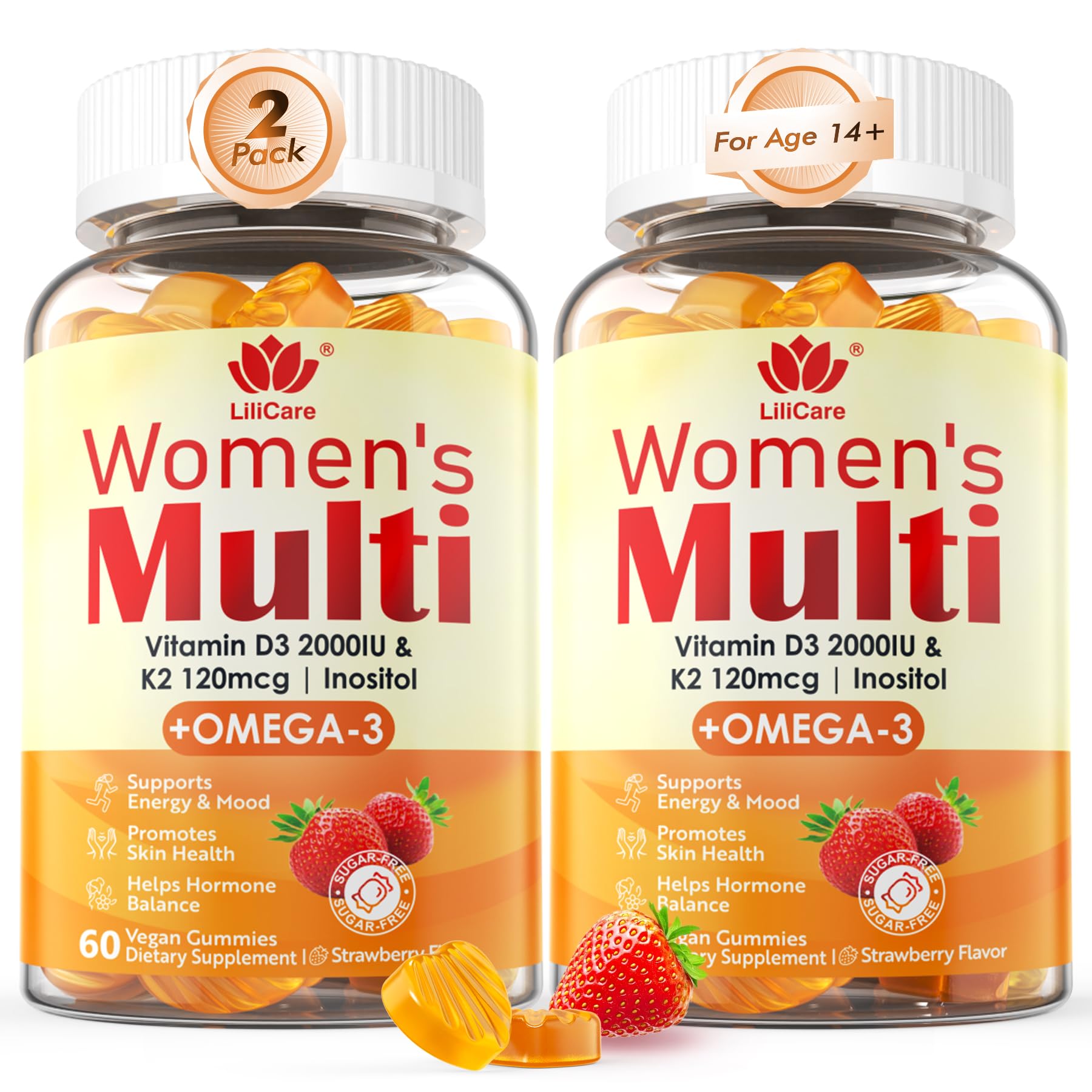 gominolas multivitamínicas para mujer con vitamina D3 y K2