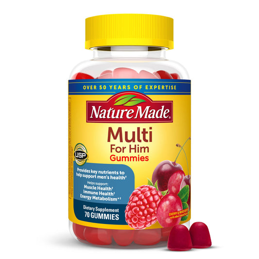 bote de gominolas multivitamínicas nature made para hombres