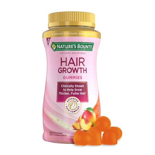 Gominolas Nature's Bounty para cabello sabor durazno mango frasco