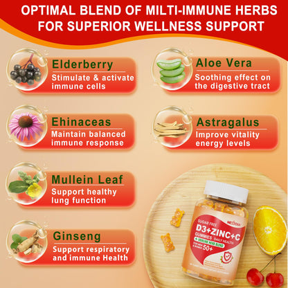 Gominolas nextdia vitaminas c d3 zinc y mezcla herbal sabor durazno