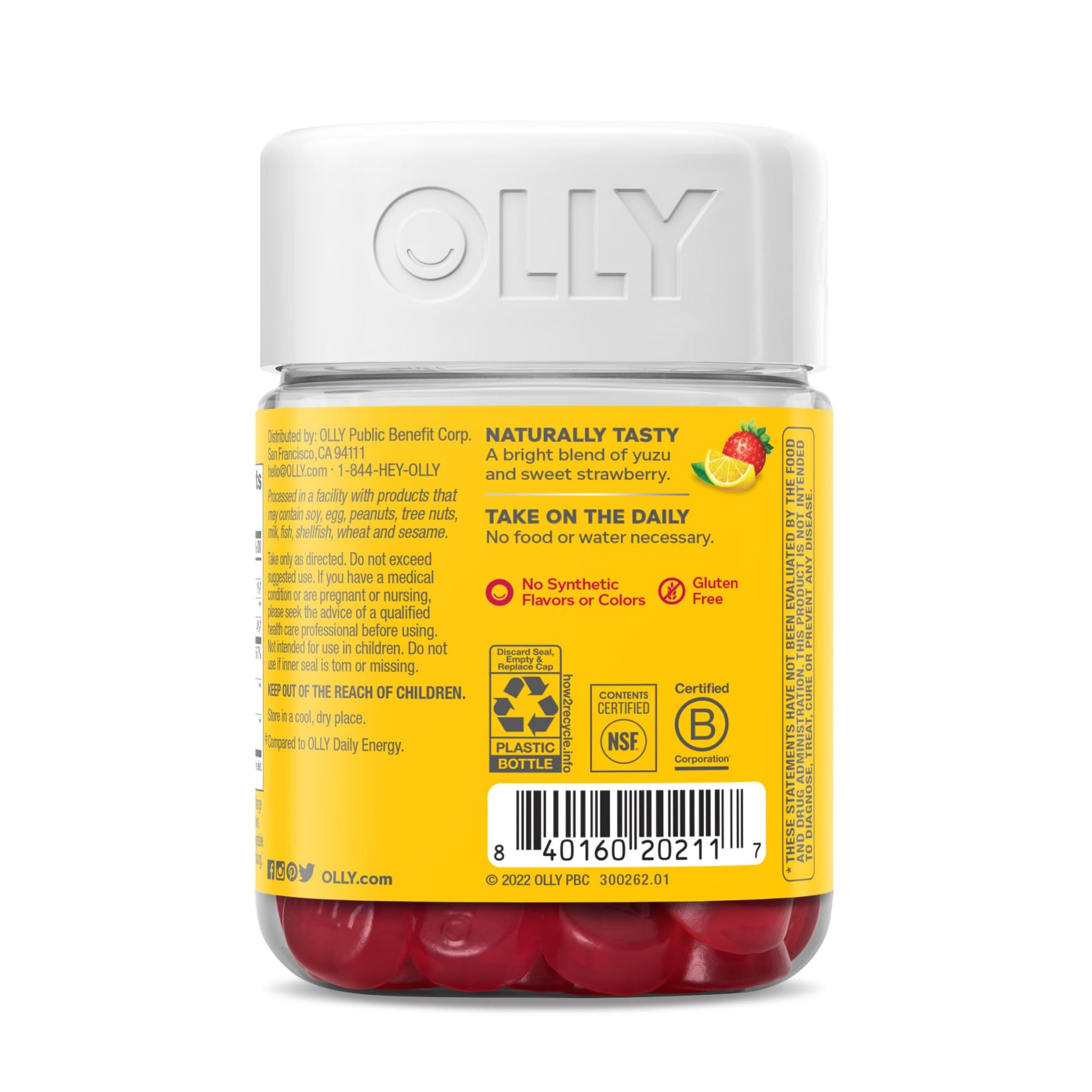 Gominolas OLLY energía para adultos sabor Berry Yuzu