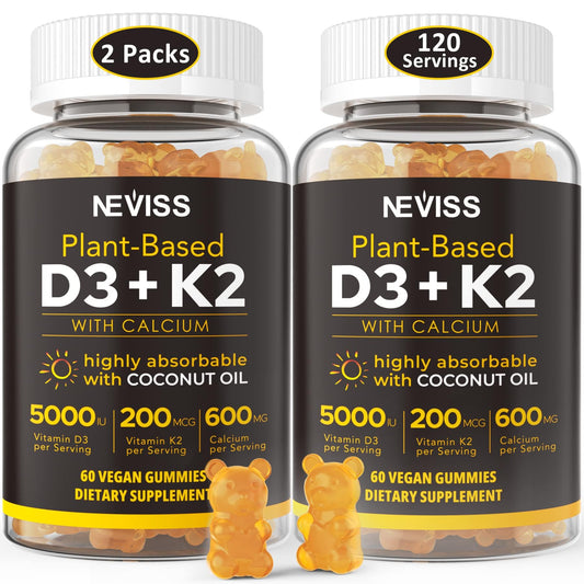 Gominolas veganas vitamina d3 k2 calcio neviss 60 unidades