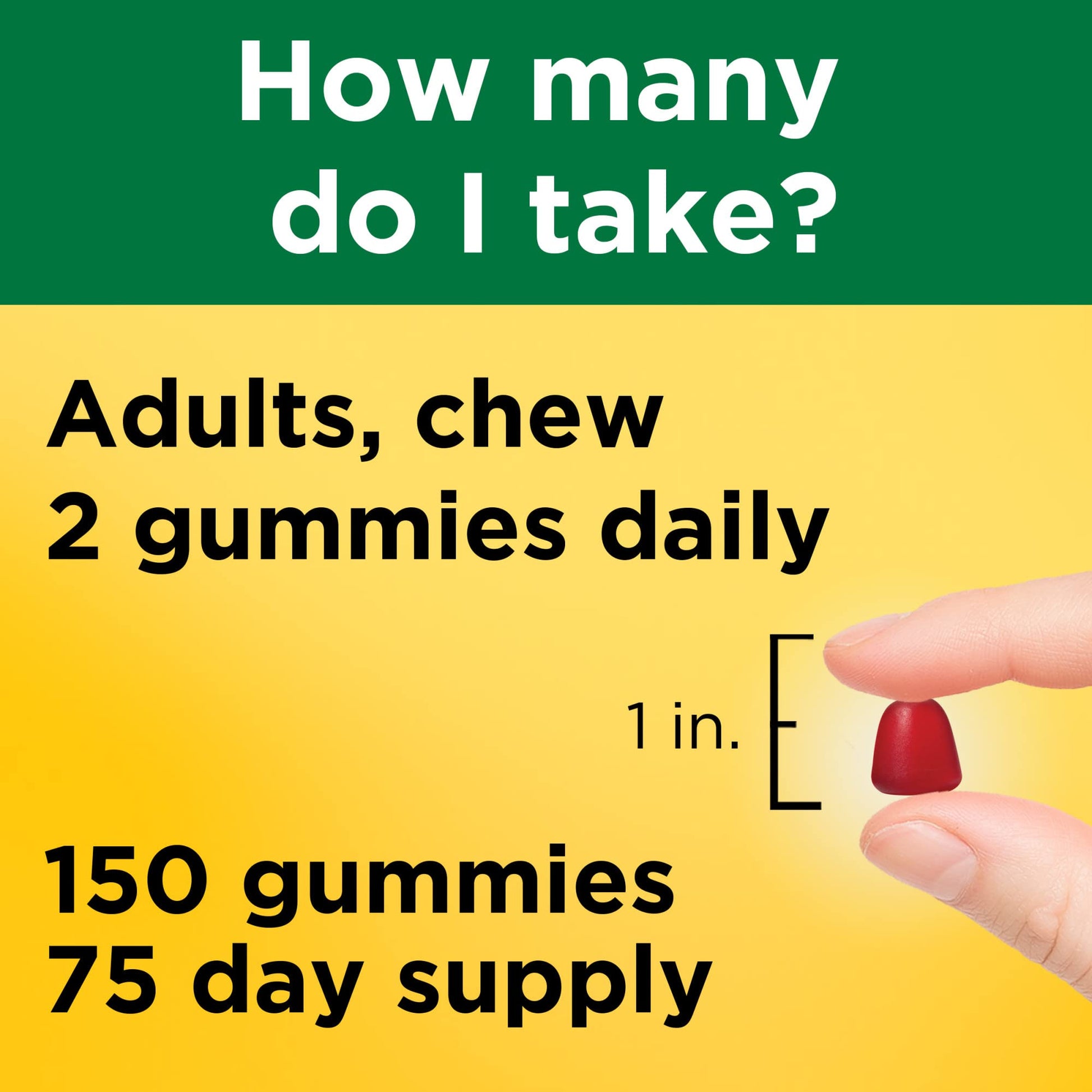 Gominolas de vitaminas diarias para adultos.