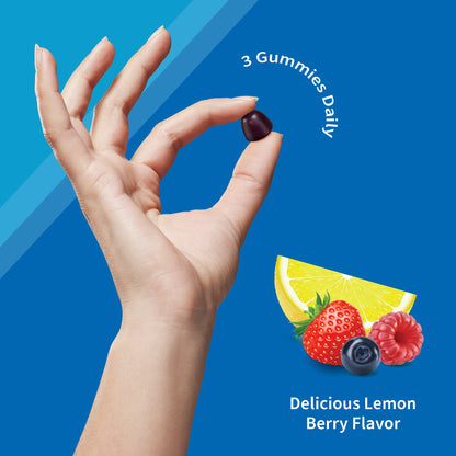 Gomita diaria de vitaminas en sabor limón y berries para hombres