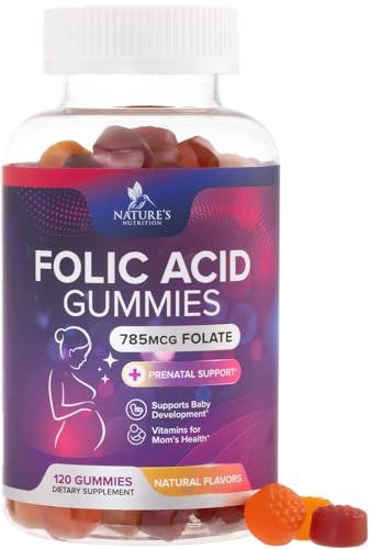 Gomitas de ácido fólico Nature's Nutrition en varios sabores