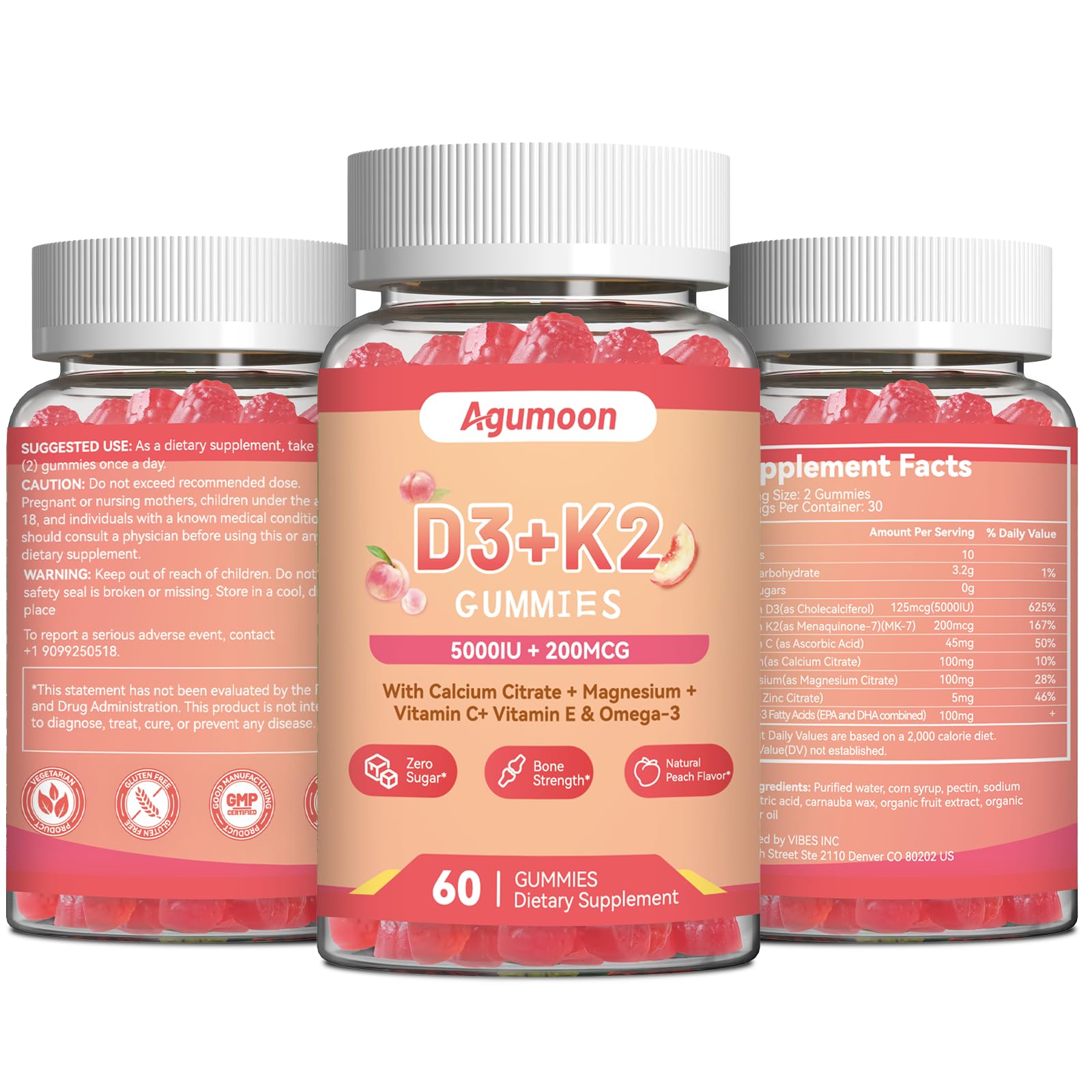 Gomitas Agumoon con Omega 3 y vitaminas para adultos