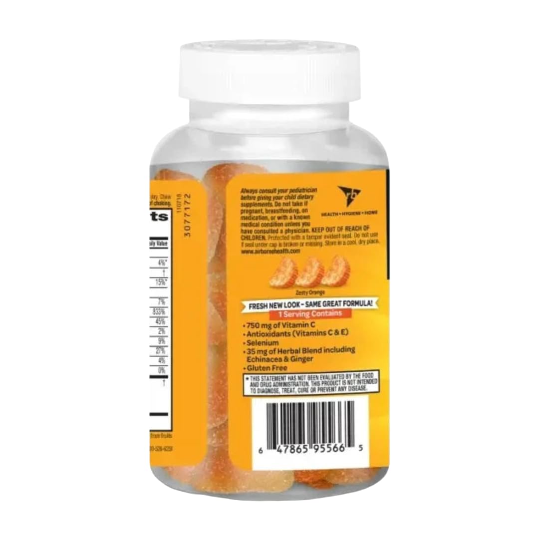 Gomitas Airborne soporte inmune adultos sabor naranja