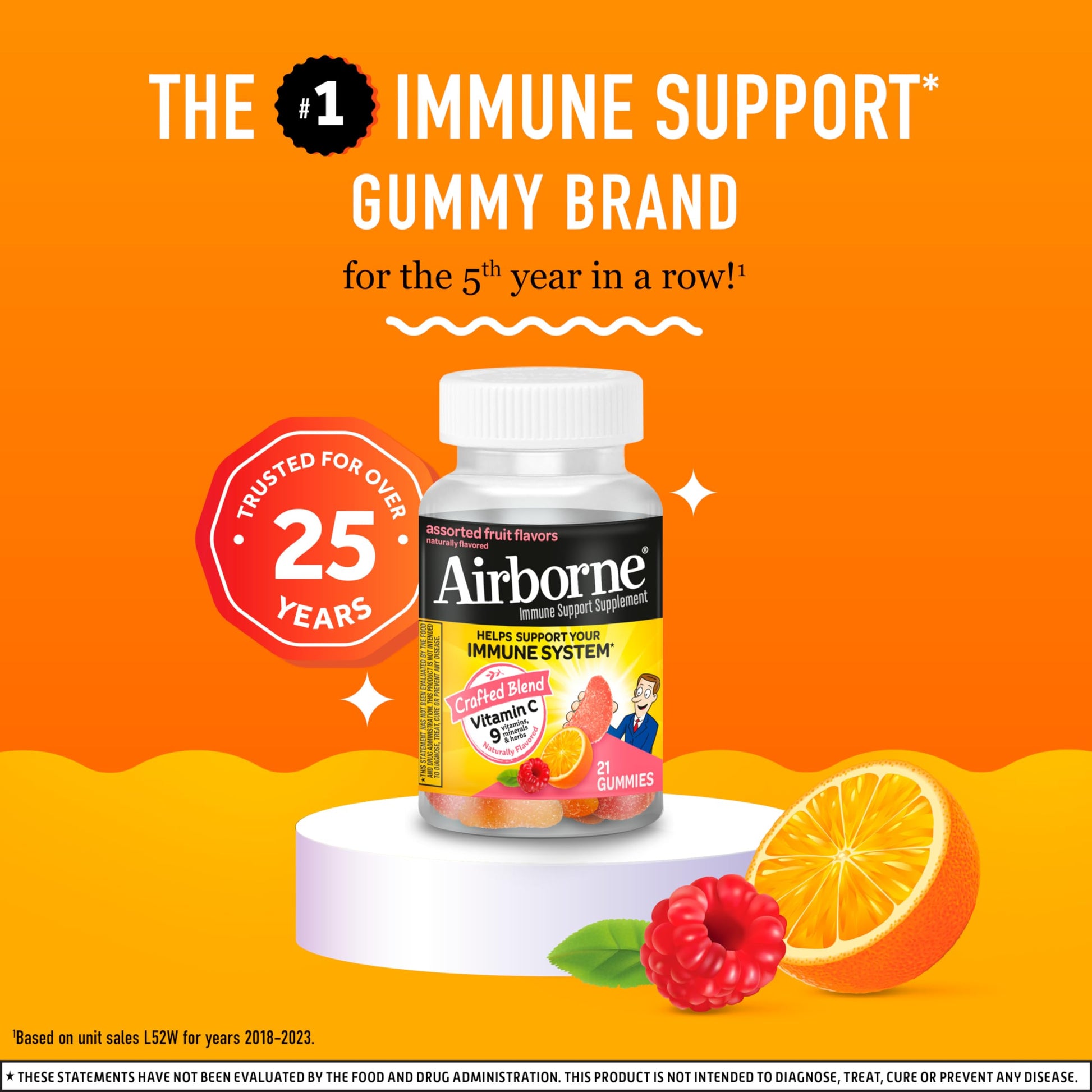 Gomitas Airborne con vitamina C y antioxidantes