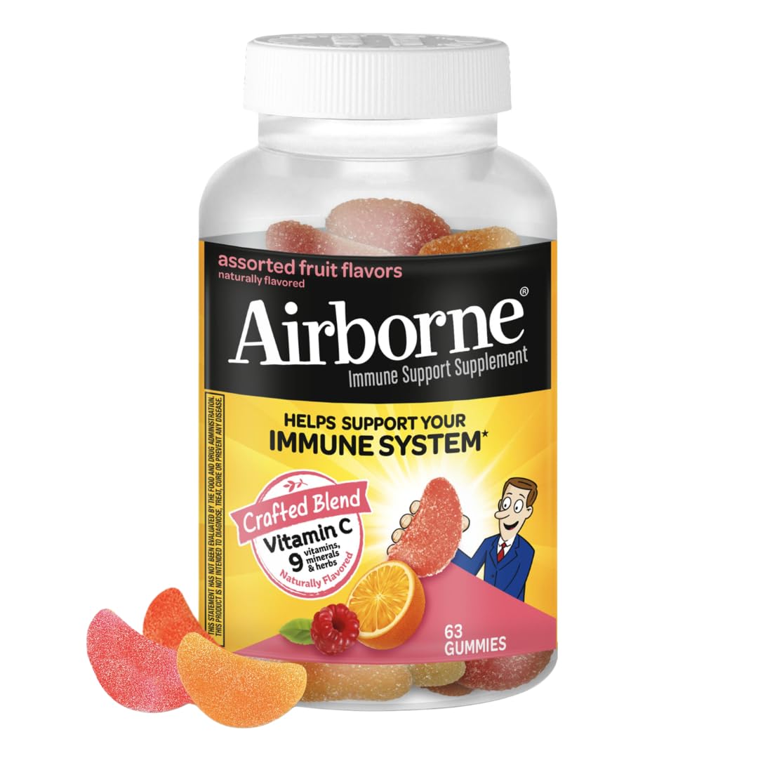 Gomitas Airborne vitamina C apoyo inmunológico sin cafeína