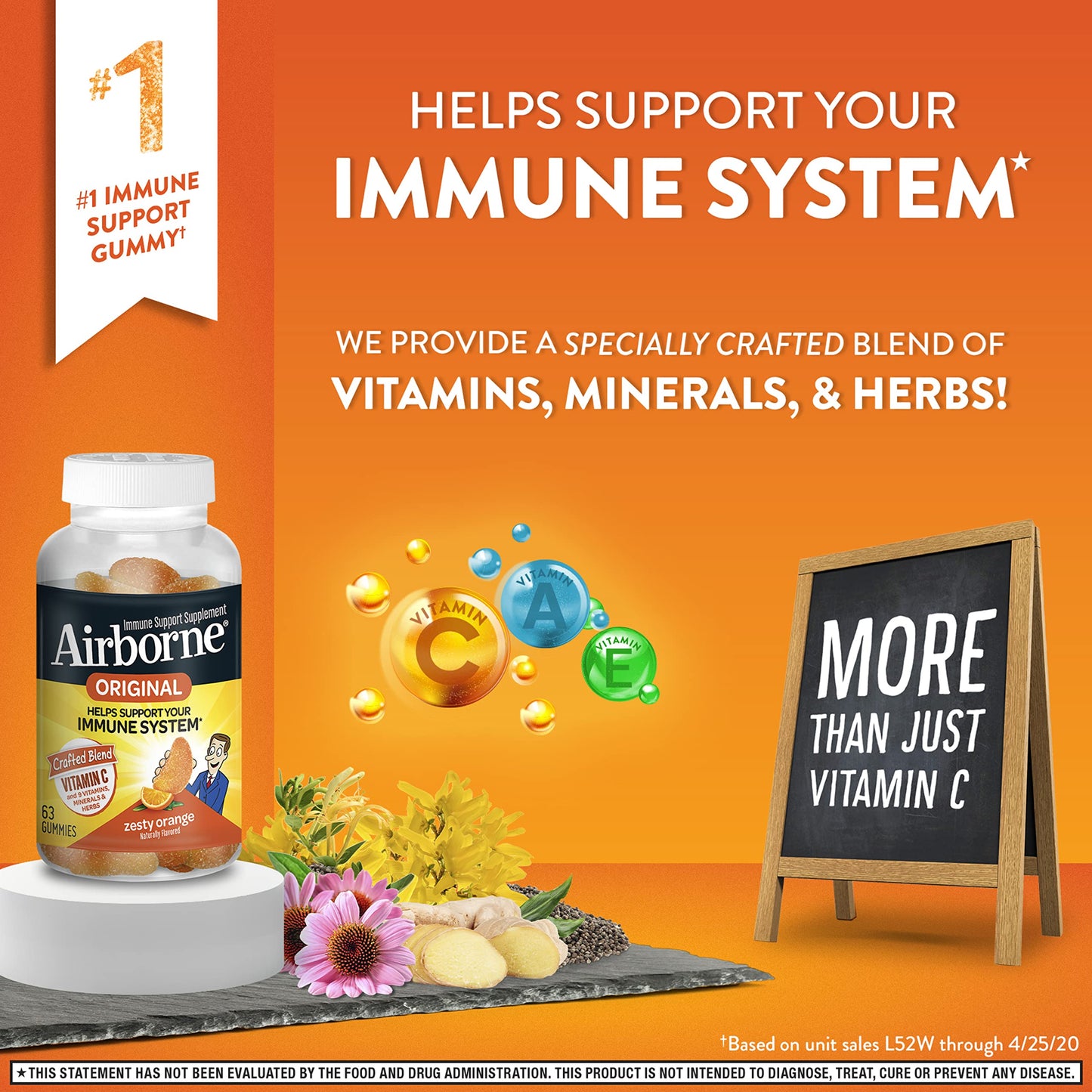Gomitas Airborne vit c en blister 63 unidades