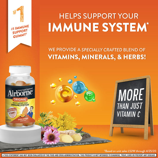 Gomitas Airborne vit c en blister 63 unidades