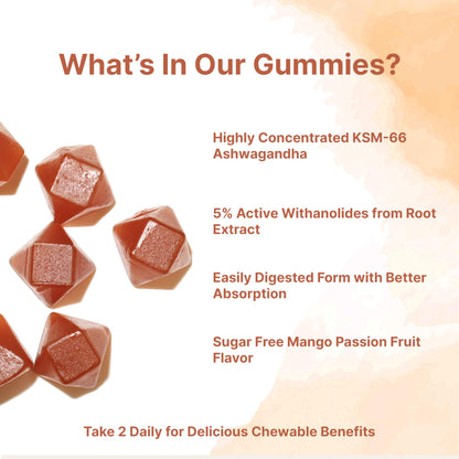 Gomitas Ashwagandha KSM-66 para relajación y balance diario