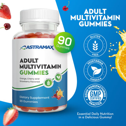 Gomitas multivitamínicas Astramax sin gluten, vegetarianas.