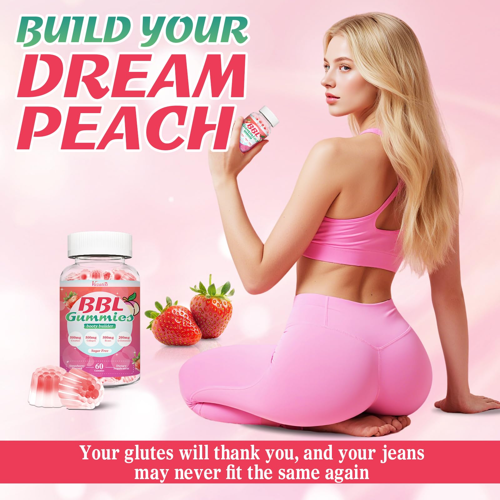 Gomitas BBL veganas para mujeres Vazatisi