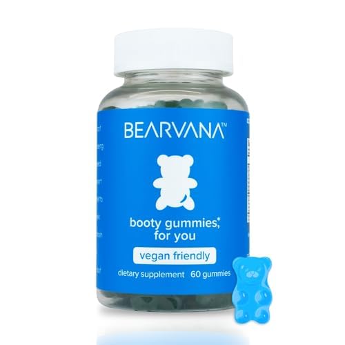 Gomitas BEARVANA para glúteos con sabor a berries en frasco