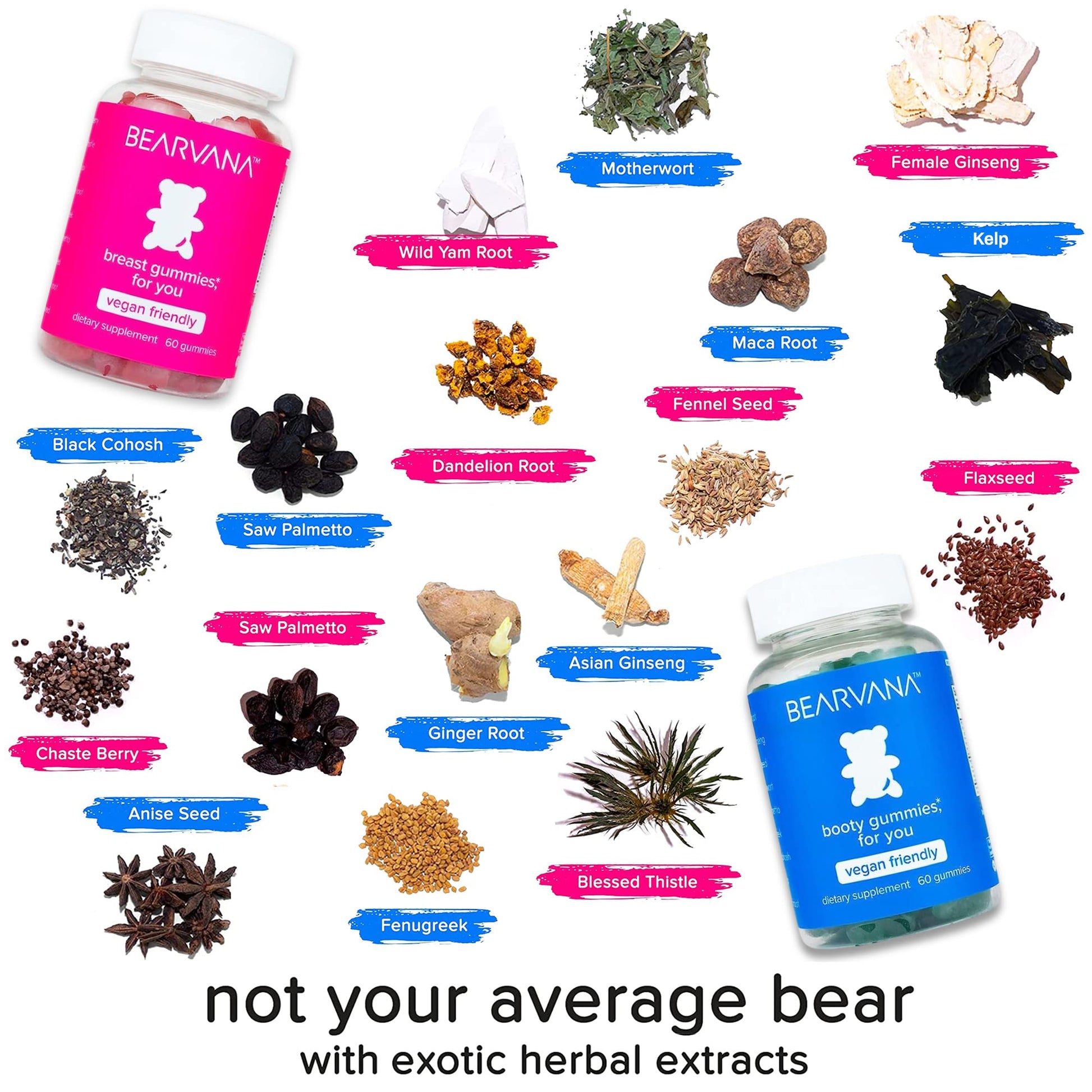 Gomitas Bearvana veganas en pack de 120 unidades
